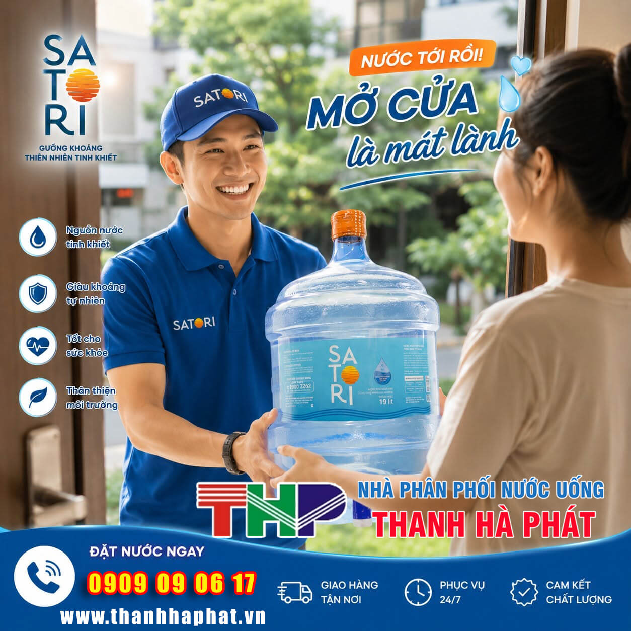 Đại lý giao nước bình Satori chính hãng Thanh Hà Phát